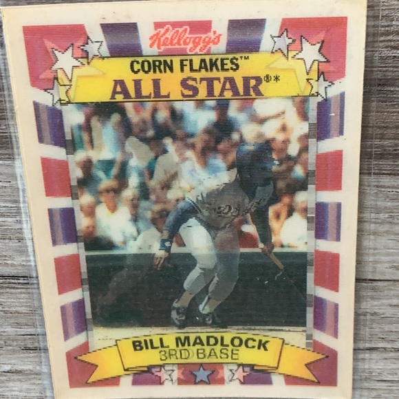 Kelloggs Corn Flakes All Star Bill Madlock 3rd Baseball card Hologram 1992 MLB - Picture 6 of 6